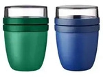 Mepal | Lunchpot Ellipse Mixed | Vivid Green + Vivid Blue | M&uuml;slibecher to go 