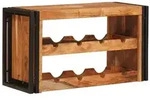 vidaXL Weinregal Braun 80 x 45 x 33 cm Massivholz Akazie