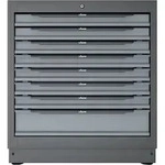 Schubladenschrank V6000-032XL H953xB500xT861mm RAL 9005/RAL 7005 8 Schubl.VIGOR