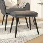 vidaXL Fu&szlig;hocker Hellgrau 45x29,5x35 cm Stoff