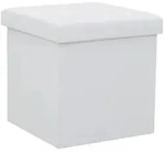 vidaXL Hocker mit Stauraum Wei&szlig; Kunstleder