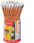 Maped Bleistift BLACK'PEPS, mit Radierer, 72er K&ouml;cher