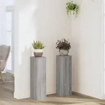 vidaXL Pflanzenst&auml;nder 2 Stk. Grau Sonoma 17x17x60 cm Holzwerkstoff
