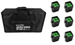 EUROLITE Set 6x AKKU Mini IP UP-4 QCL Spot MK2 + Soft-Bag