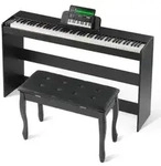 VEVOR Digitalpiano, 88 Tasten, Elektrisches Klaviere, Doppeltastatur &...