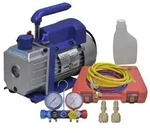 vidaXL Vakuumpumpe Einstufig mit 4-Wege-Verteiler-Manometer Set