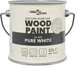 vidaXL Holzfarbe Wei&szlig; 2,5 L Wanddruck