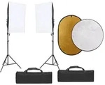 vidaXL Fotostudio-Set mit Beleuchtung und Reflektor