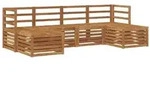 vidaXL Sofagarnituren 6 pcs Natur Massivholz Akazie