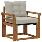 vidaXL Outdoor-Sofa Massives Akazienholz und Textilene