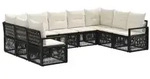 vidaXL Gartensofa-set 9 pcs Schwarz Poly-Rattan