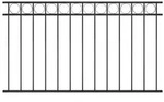 vidaXL Zaunfeld Stahl 1,7x0,8 m Schwarz