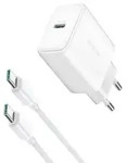 Schnellladeger&auml;t USB-C PD 30W QC SFC Netzwerkladeger&auml;t  Wei&szlig; + 1 m...