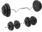 vidaXL Curlhantel und Kurzhantel mit Gewichten 60 kg