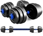 Verstellbare Kurzhanteln Schwarz 2er Set 15kg - Fitness Handgewichte