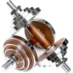 Einstellbare Walnuss-Stahl Hanteln Set 20KG f&uuml;r Gym Office Home