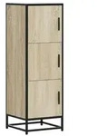 vidaXL Highboard Sonoma-Eiche 35,5x35x106,5 cm Holzwerkstoff Metall