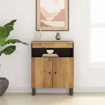 vidaXL Sideboard mit 2 T&uuml;ren 60x33x75 cm Massivholz Mango