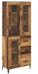 vidaXL Highboard Wandmontiert Altholz 69,5 x 34 x 180 cm Holzwerkstoff