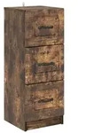 vidaXL Schubladenschrank Ger&auml;ucherte Eiche 33 x 34,5 x 87 cm
