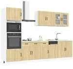 vidaXL 7-tlg. K&uuml;chenschrank-Set Kalmar Sonoma-Eiche Holzwerkstoff