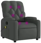 vidaXL Massage-Relaxsessel, Stoff, Dunkelgrau