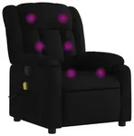 vidaXL Massage-Relaxsessel, schwarzer Stoff