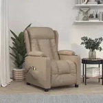 vidaXL Massagesessel Elektrisch Cappuccino-Braun Kunstleder