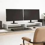 vidaXL Monitorst&auml;nder Wei&szlig; 100x27x10 cm Holzwerkstoff