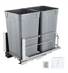 VEVOR ausziehbarer M&uuml;lleimer (27 Qt x 2), doppelter Unterbau-K&uuml;chenabfallbeh&auml;lter,