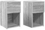 vidaXL Bettschrank 2 pcs Graues Sonoma 29 x 31,5 x 49 cm Holzwerkstoff