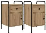 vidaXL Nachttisch 2 Stk. Artisan-Eiche 35 x 36,5 x 61 cm Holzwerkstoff