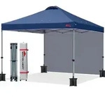 Pop up Pavillon 3x3 m Faltpavillon Marineblau mit Seitenwand & Zubeh&ouml;r