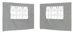 vidaXL Party Zelt Seitenteil 2 pcs 300 x 195 cm Hellgrau PE und Stahl