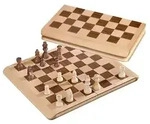 2735 - Schachkassette, Feld 43 mm, Brettspiel aus Holz, 1-2 Spieler, ab 8 Jahren