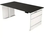 Sitz-/Stehtisch Move 3 BxT 180x80cm elektr. h&ouml;henverstellbar anthrazit