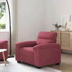 vidaXL Sessel Weinrot 60 cm Stoff