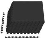 vidaXL Fu&szlig;matten 40 pcs Schwarz 14,4 m2 EVA-Schaum