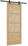 vidaXL Schiebet&uuml;r ORKDAL Natur 86 x 211 cm Massives Kiefernholz