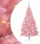 vidaXL K&uuml;nstlicher vorbeleuchteter Weihnachtsbaum Rosa 240 cm PVC