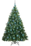 vidaXL K&uuml;nstlicher Weihnachtsbaum mit 300 LEDs Gr&uuml;n 180 cm PE und PVC