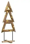 vidaXL Weihnachtsbaum mit St&auml;nder Braun 149,5 cm Massivholz Teak