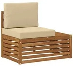 vidaXL Outdoor Endsofa Natur 91 x 63 x 73 cm Massivholz Akazie