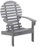 vidaXL Adirondack-Stuhl Massivholz Akazie Grau