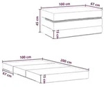 vidaXL Klappsofa Bett 100 x 67 x 45 cm Hellgrau