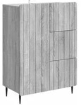 vidaXL Sideboard Graues Sonoma 66 x 34,5 x 91,5 cm Holzwerkstoff