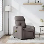 vidaXL Massagesessel Taupe Stoff