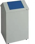 Putzwollkasten H570xB330xT310mm Geh.lichtgrau/Klappe enzianblau Stahlbl.STUMPF