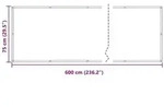 vidaXL Balkonsichtschutz Hellgrau und Wei&szlig; 75 x 600 cm