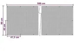 vidaXL Balkonsichtschutz mit &Ouml;sen Schwarz